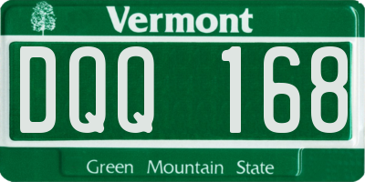 VT license plate DQQ168