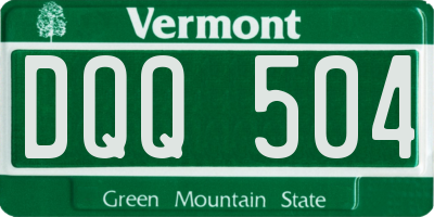 VT license plate DQQ504