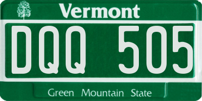 VT license plate DQQ505