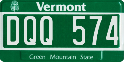 VT license plate DQQ574