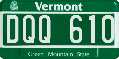 VT license plate DQQ610