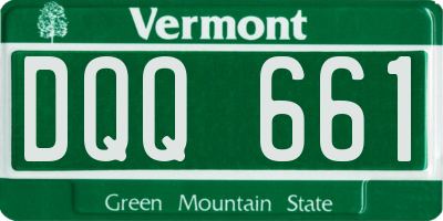 VT license plate DQQ661