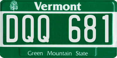 VT license plate DQQ681