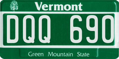 VT license plate DQQ690
