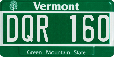 VT license plate DQR160