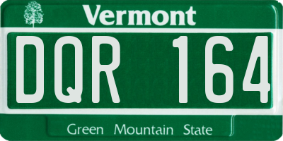 VT license plate DQR164