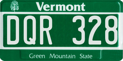 VT license plate DQR328