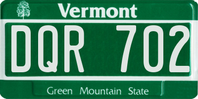 VT license plate DQR702