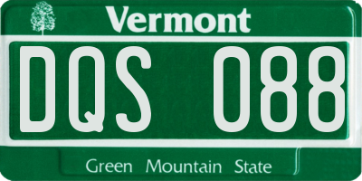 VT license plate DQS088