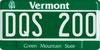 VT license plate DQS200