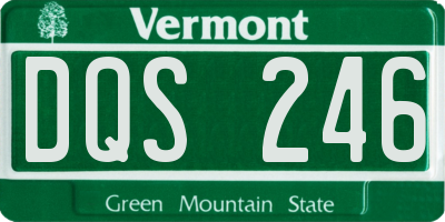 VT license plate DQS246