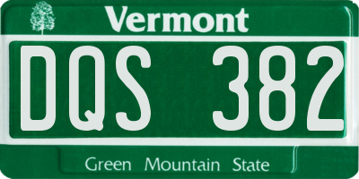 VT license plate DQS382