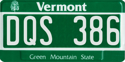 VT license plate DQS386