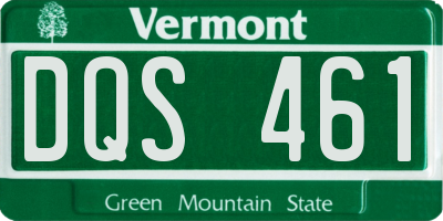 VT license plate DQS461