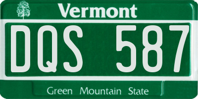 VT license plate DQS587