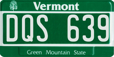 VT license plate DQS639