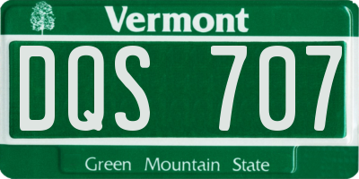VT license plate DQS707