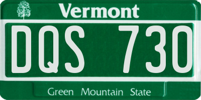 VT license plate DQS730