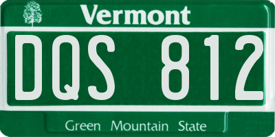 VT license plate DQS812