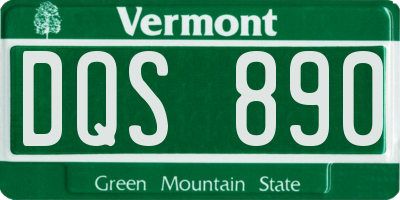 VT license plate DQS890
