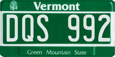 VT license plate DQS992