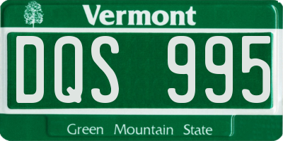 VT license plate DQS995
