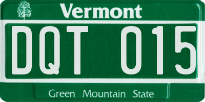 VT license plate DQT015