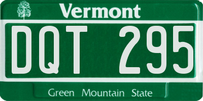 VT license plate DQT295