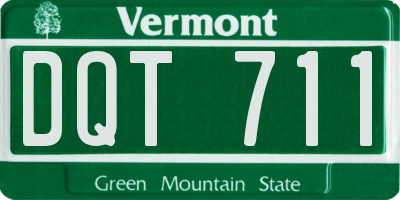 VT license plate DQT711