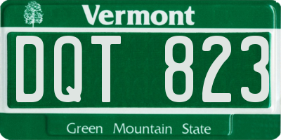 VT license plate DQT823