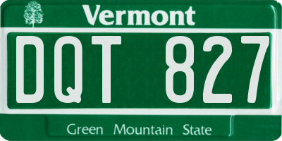 VT license plate DQT827