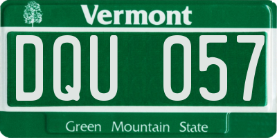 VT license plate DQU057