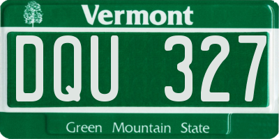 VT license plate DQU327
