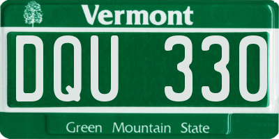 VT license plate DQU330