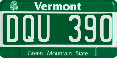 VT license plate DQU390