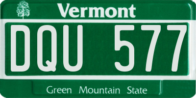 VT license plate DQU577