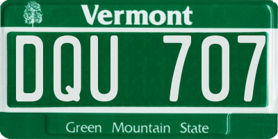 VT license plate DQU707