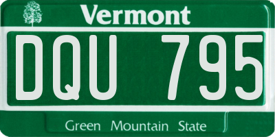 VT license plate DQU795