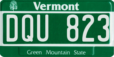 VT license plate DQU823