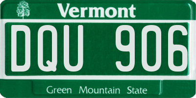 VT license plate DQU906