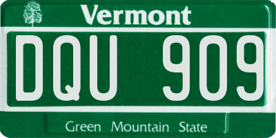 VT license plate DQU909