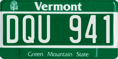 VT license plate DQU941