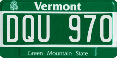 VT license plate DQU970