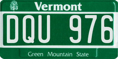 VT license plate DQU976