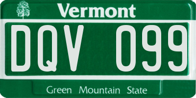 VT license plate DQV099