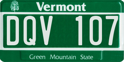 VT license plate DQV107