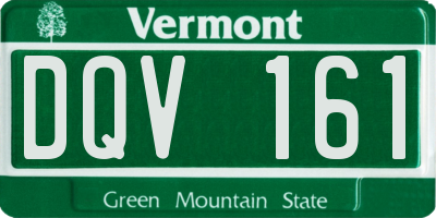 VT license plate DQV161