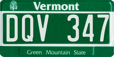 VT license plate DQV347