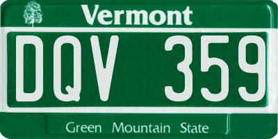 VT license plate DQV359