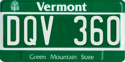 VT license plate DQV360